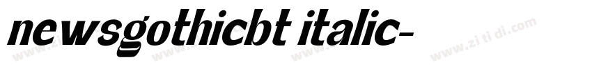 newsgothicbt italic字体转换